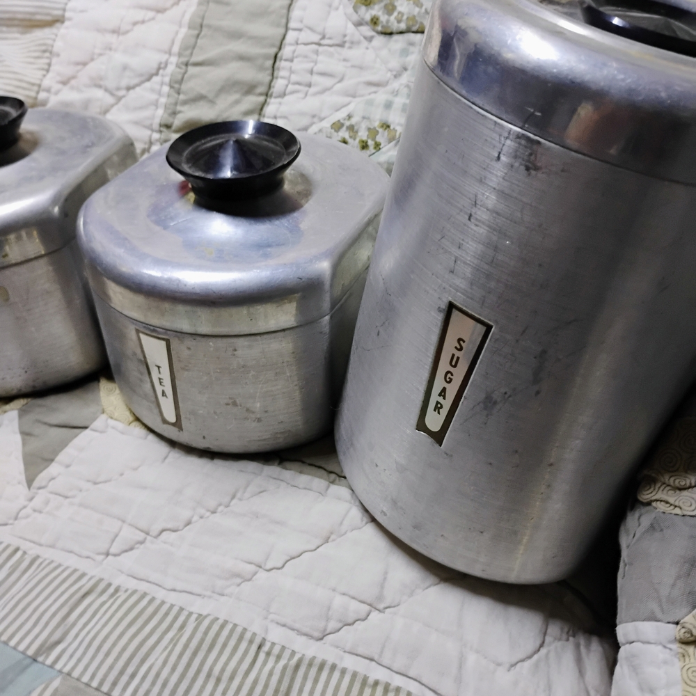 Vintage Aluminum Canister Set